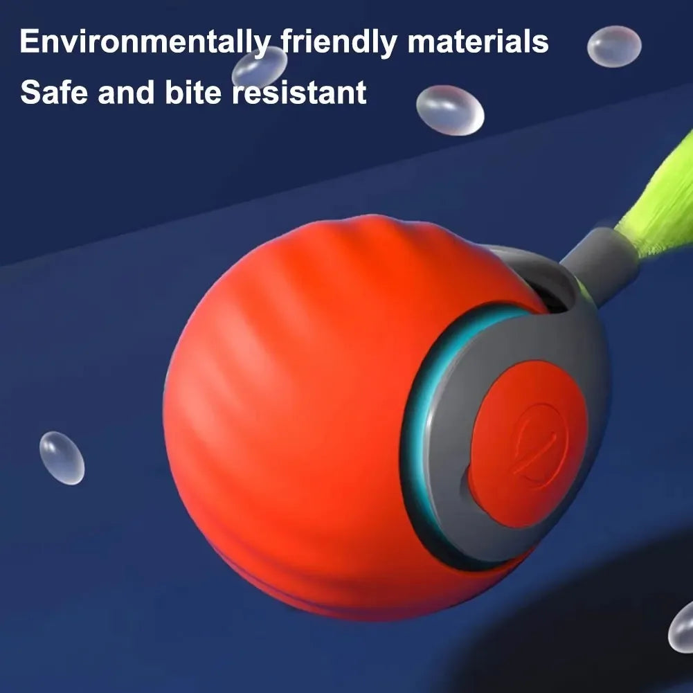 Interactive Cat Toys Ball Automatic Rolling Smart Ball with Faux Tail USB Rechargeable Electric Pet Toy for Teaser and Training