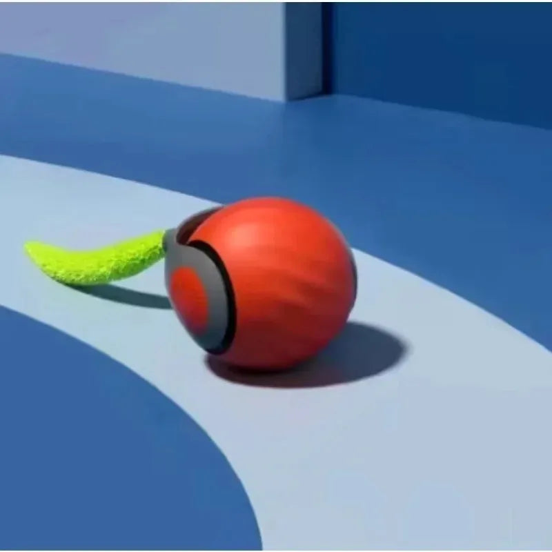 Interactive Cat Toys Ball Automatic Rolling Smart Ball with Faux Tail USB Rechargeable Electric Pet Toy for Teaser and Training