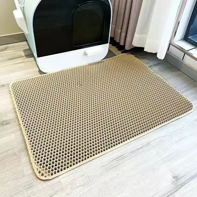 Alfombra Doble Capa Antideslizante para Arena de Gato