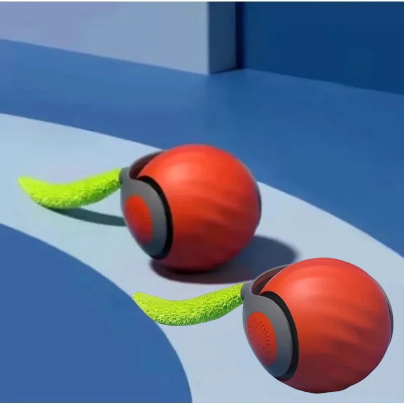 Interactive Cat Toys Ball Automatic Rolling Smart Ball with Faux Tail USB Rechargeable Electric Pet Toy for Teaser and Training