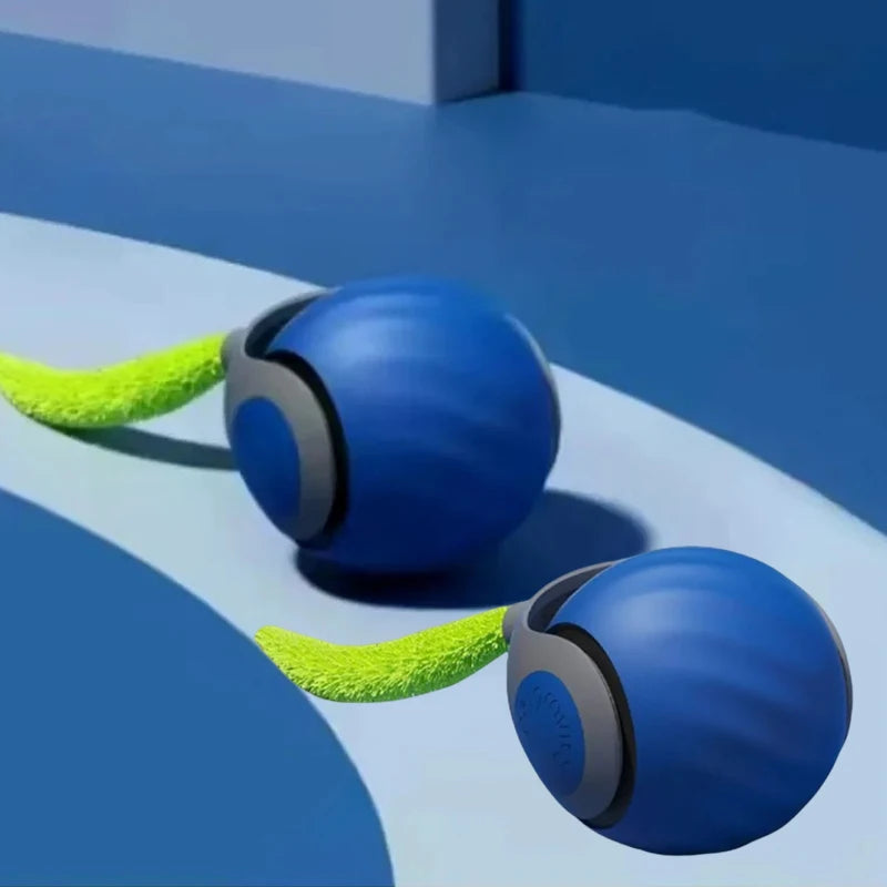 Interactive Cat Toys Ball Automatic Rolling Smart Ball with Faux Tail USB Rechargeable Electric Pet Toy for Teaser and Training