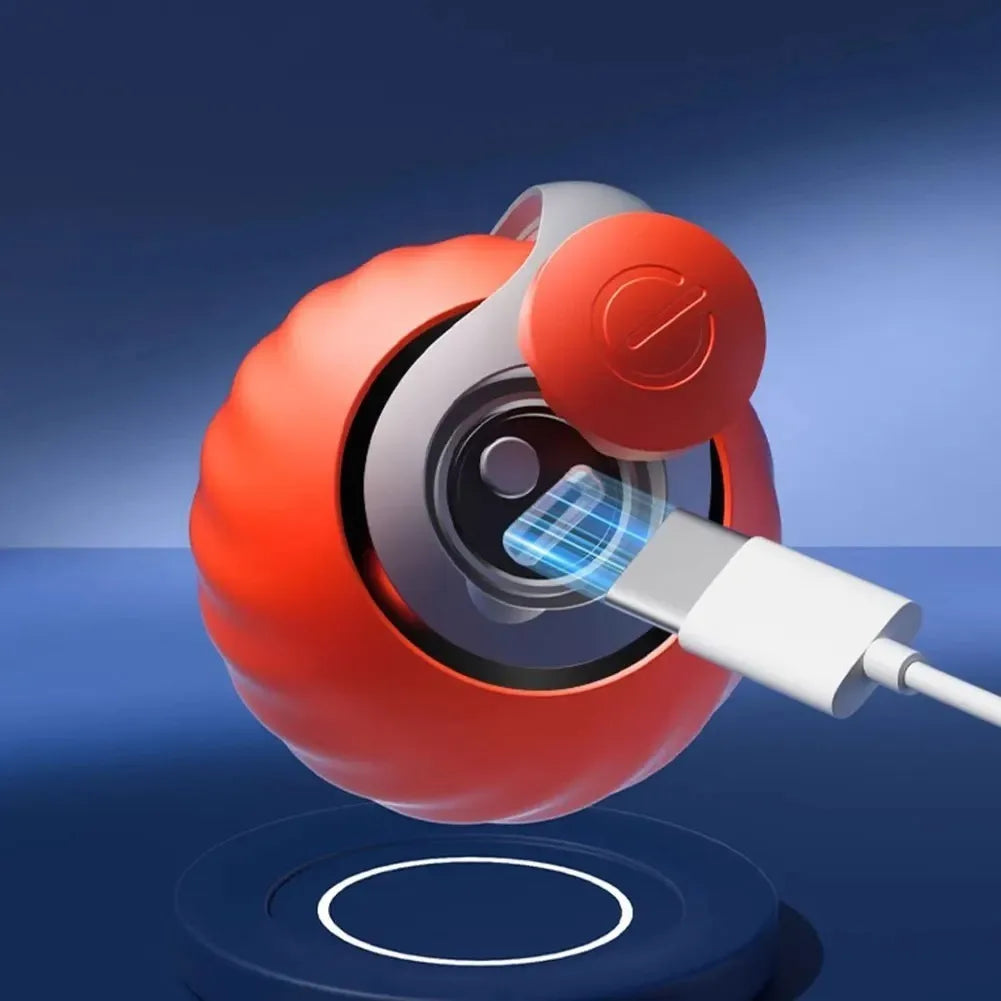 Interactive Cat Toys Ball Automatic Rolling Smart Ball with Faux Tail USB Rechargeable Electric Pet Toy for Teaser and Training