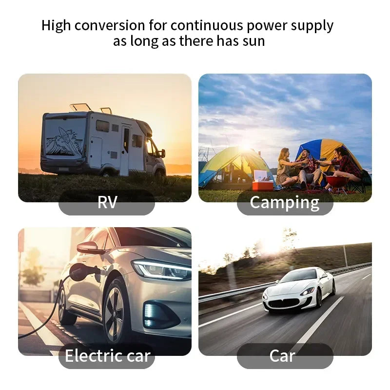 Panel Solar Portátil Plegable 40W/70W con Puertos USB 5V – Cargador Solar Resistente al Agua para Celulares y Accesorios de Camping.