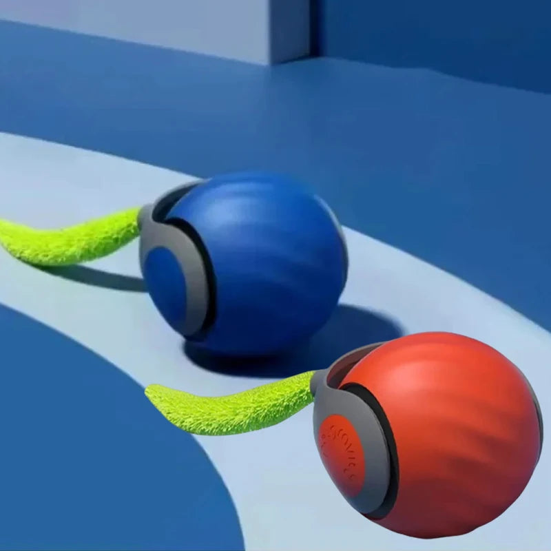 Interactive Cat Toys Ball Automatic Rolling Smart Ball with Faux Tail USB Rechargeable Electric Pet Toy for Teaser and Training