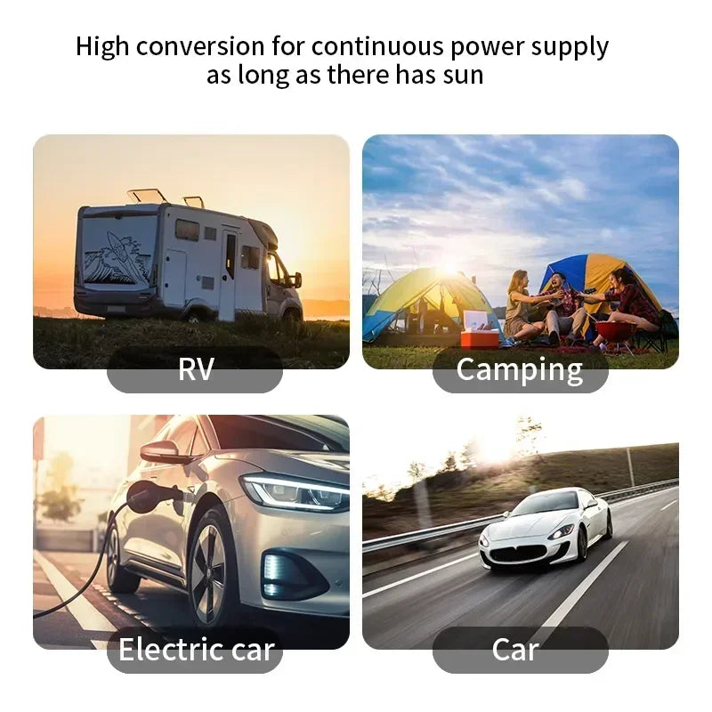 Panel Solar Portátil Plegable 40W/70W con Puertos USB 5V – Cargador Solar Resistente al Agua para Celulares y Accesorios de Camping.