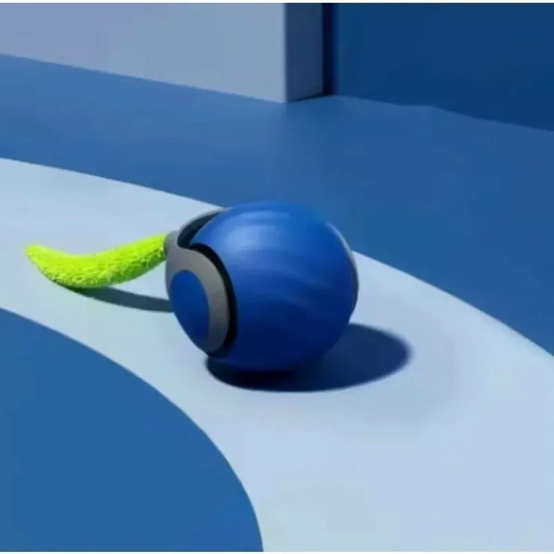 Interactive Cat Toys Ball Automatic Rolling Smart Ball with Faux Tail USB Rechargeable Electric Pet Toy for Teaser and Training