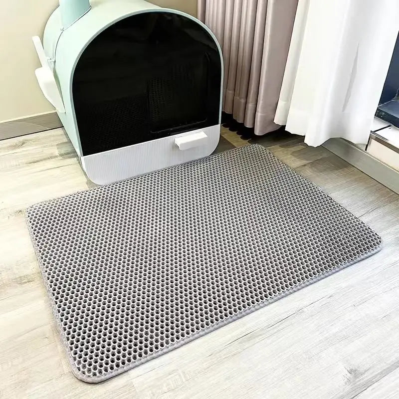 Alfombra Doble Capa Antideslizante para Arena de Gato