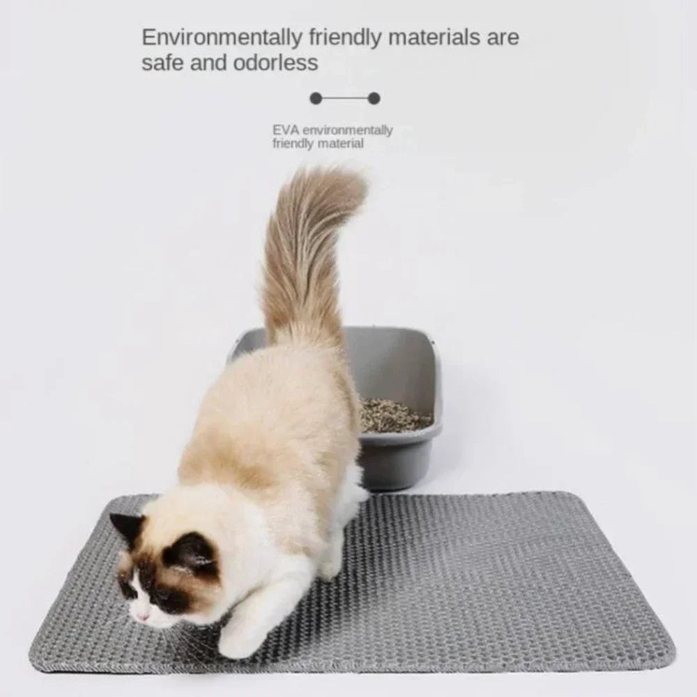 Alfombra Doble Capa Antideslizante para Arena de Gato