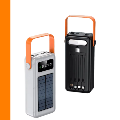 Cargador Solar Xiaomi Portátil 30000–50000mAh con Cables Incluidos y Linterna LED .