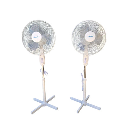 Pack de 2 Ventiladores de Pie 16" – Silenciosos, Oscilantes y de Bajo Consumo (40W)