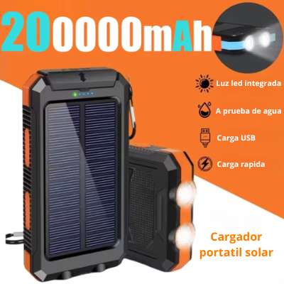 Cargador Solar Portátil de hasta 200.000mAh – Alta Capacidad, Carga Rápida y Compatibilidad Universal