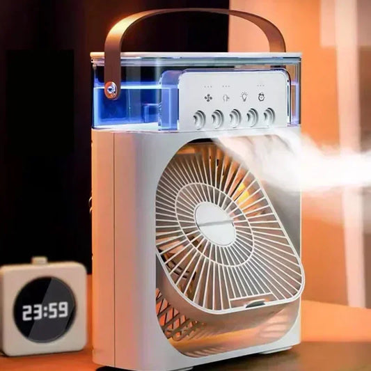 Mini Aire Acondicionado para Escritorio/Mesita de noche.(3 en 1)
